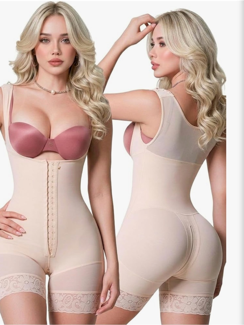 NEW WITH TAG
SONRYSE Seamless beige Full-Body Shapewear Bodysuit. SIZE: L/36